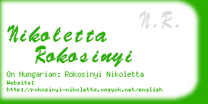 nikoletta rokosinyi business card